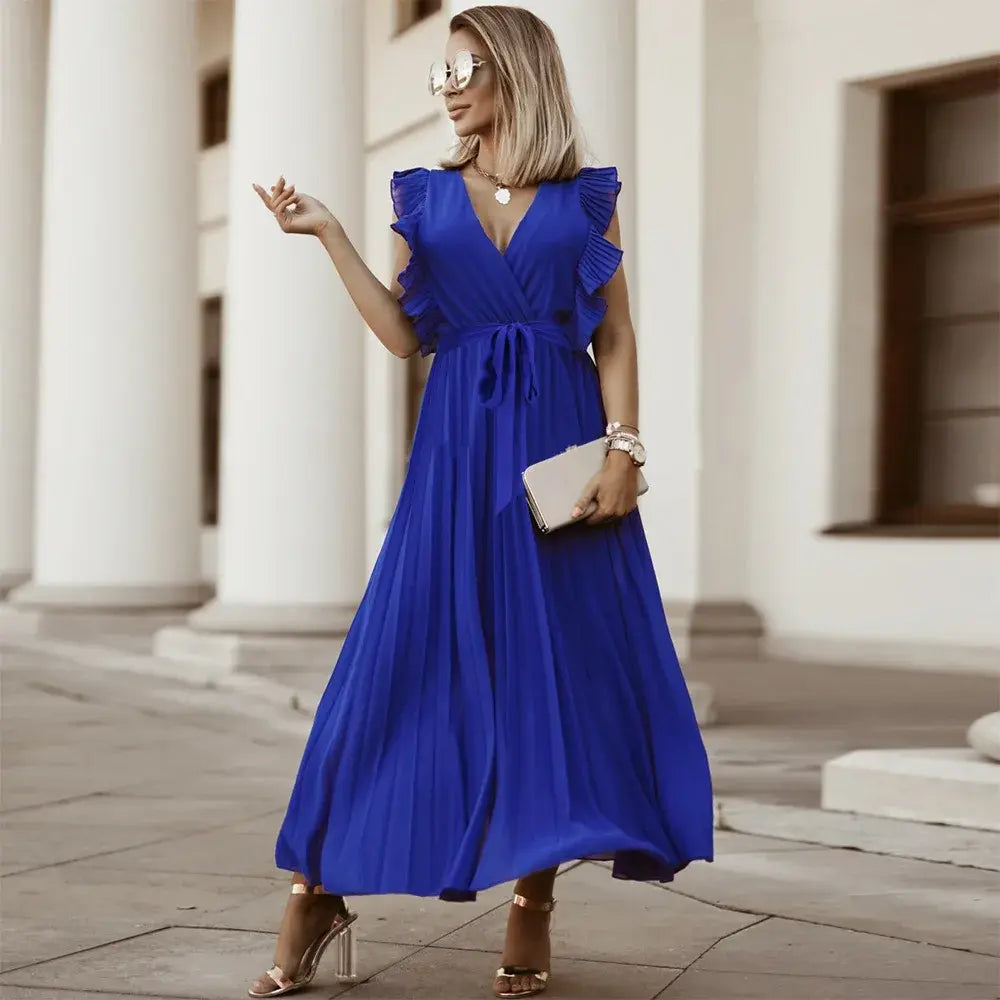 Robe maxi à volants élégants pour femmes – Soraya