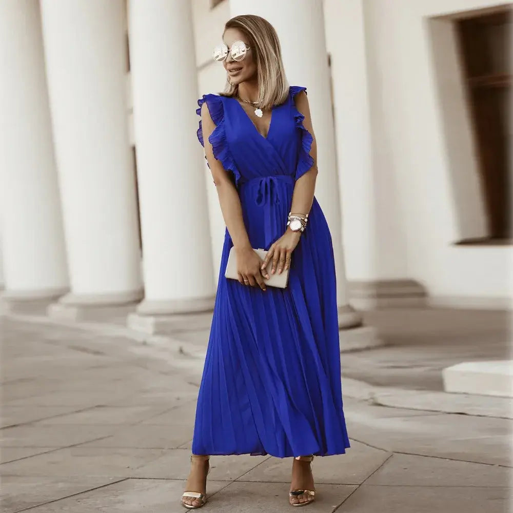 Robe maxi à volants élégants pour femmes – Soraya