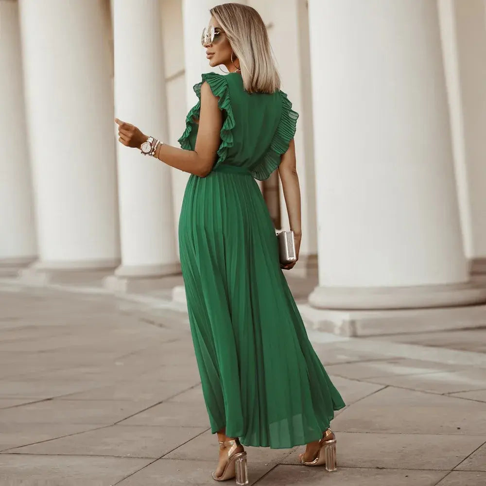 Robe maxi à volants élégants pour femmes – Soraya