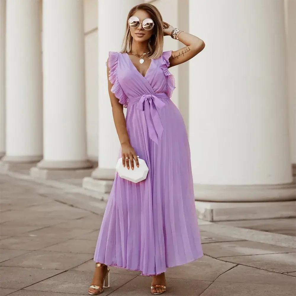 Robe maxi à volants élégants pour femmes – Soraya
