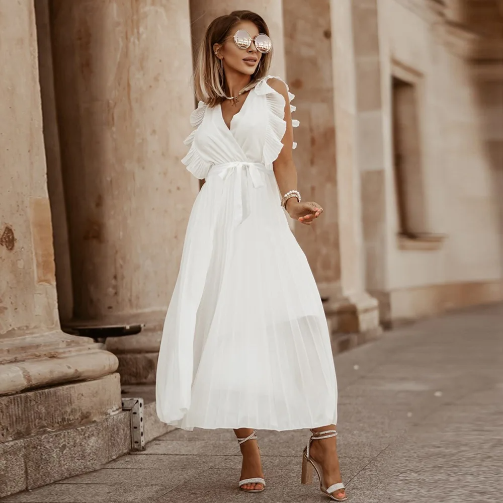 Robe maxi à volants élégants pour femmes – Soraya