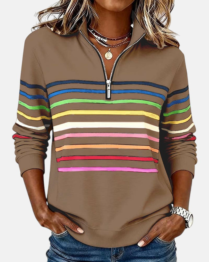 Pull rayé femme