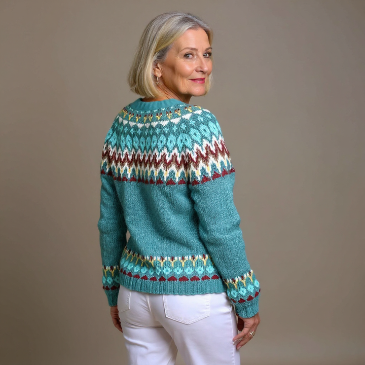 Cardigan Islandais Vintage Sérénité