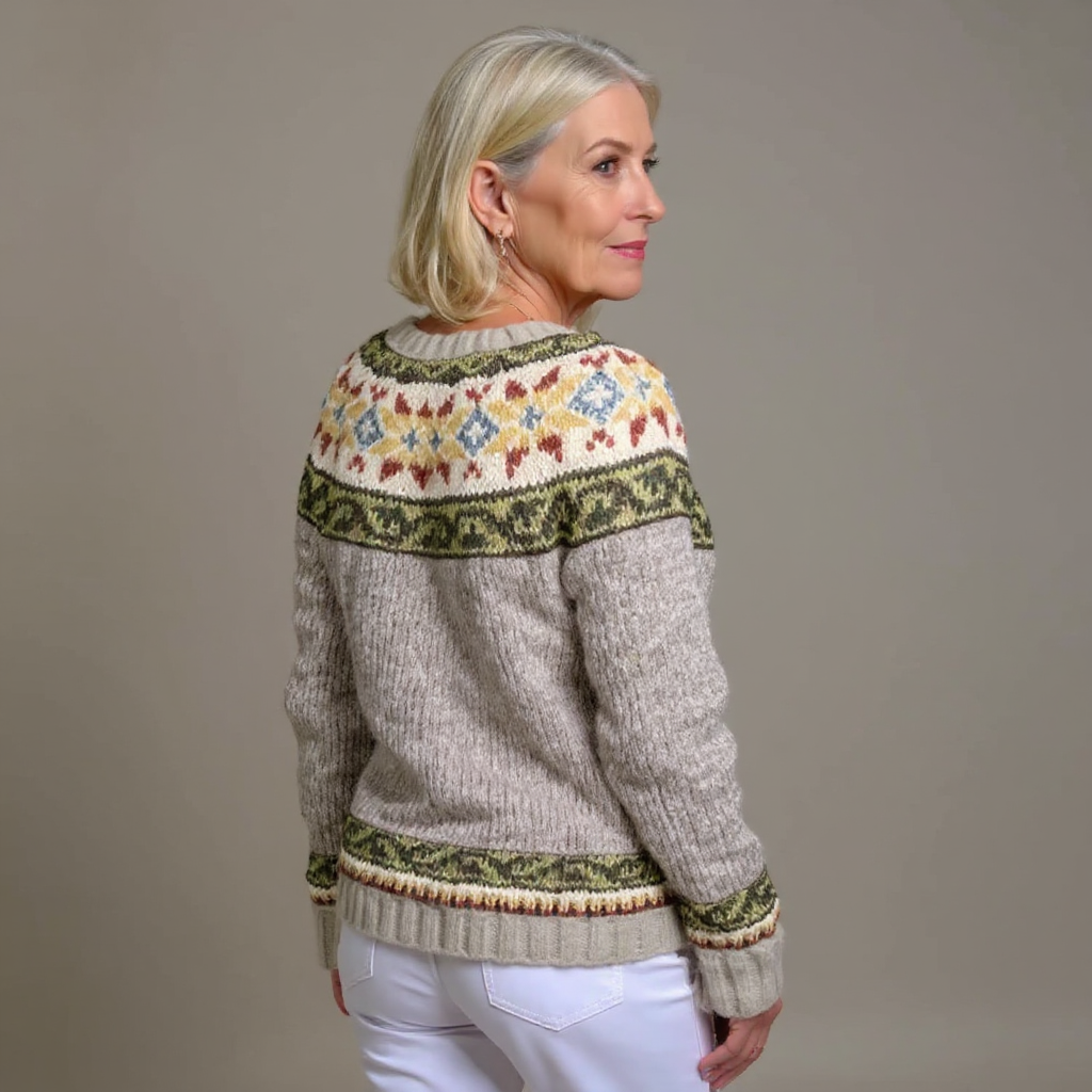 Cardigan Islandais Vintage d'Automne