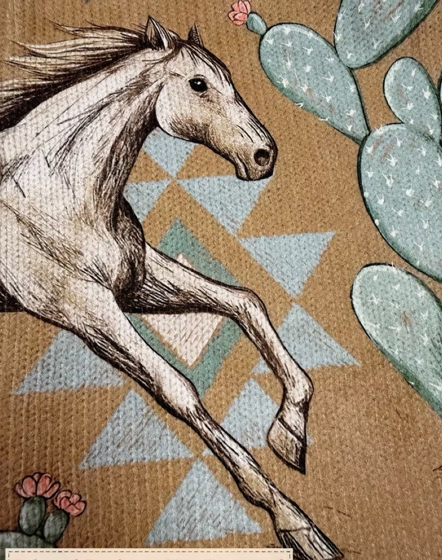 Cardigan zippé en cheval des déserts et cactus