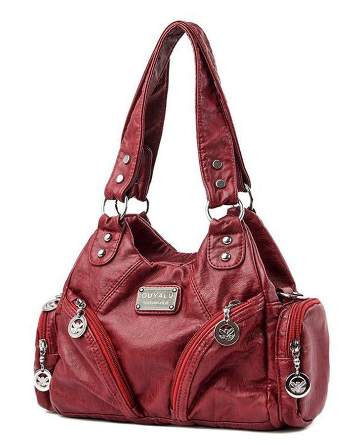 Sac à main messenger en cuir souple vintage