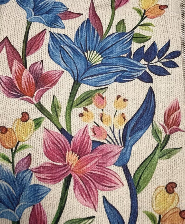 Cardigan zippé floral Jardin Botanique