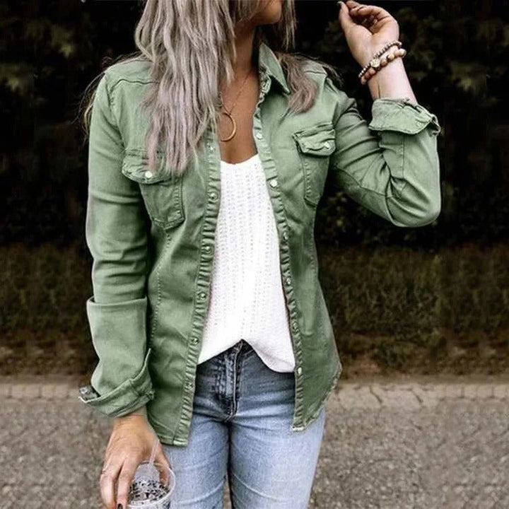 Noah | Veste en jean à coupe mi-longue pour femme